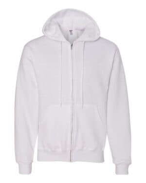 WHITE 4999MR super sweats nublend full-zip hooded sweatshirt