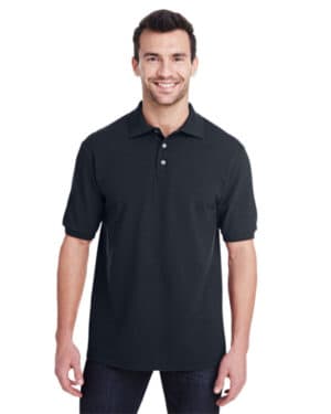 BLACK Jerzees 443MR adult piqu polo