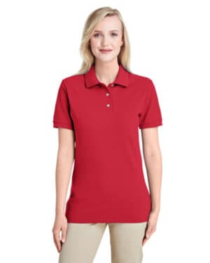 TRUE RED Jerzees 443WR ladies' premium ringspun cotton piqu polo