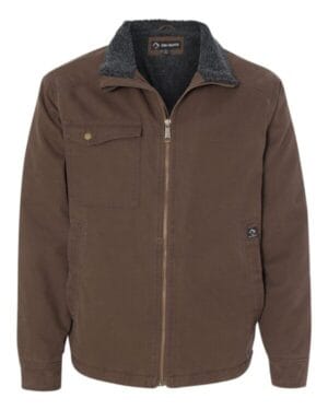 TOBACCO 5037 endeavor canyon cloth canvas jacket with sherpa lining