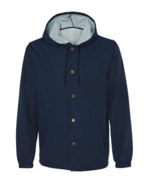 CLASSIC NAVY Independent trading co EXP95NB water-resistant hooded windbreaker