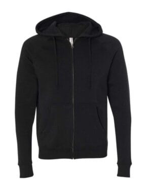 BLACK PRM33SBZ unisex special blend raglan full-zip hooded sweatshirt