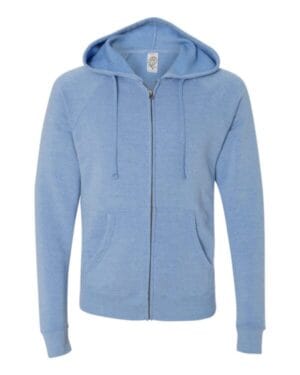 PACIFIC PRM33SBZ unisex special blend raglan full-zip hooded sweatshirt