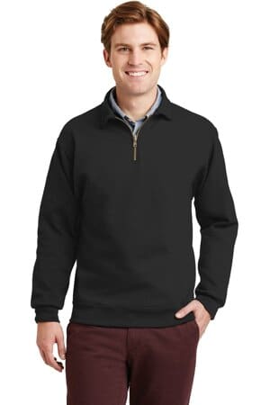 BLACK 4528M jerzees super sweats nublend-1/4-zip sweatshirt with cadet collar
