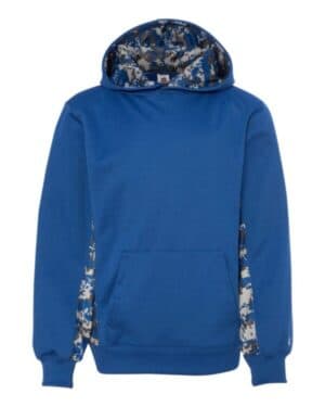 ROYAL/ ROYAL 2464 youth digital camo colorblock performance fleece hooded sweatshirt