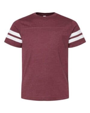Lat 6137 youth football fine jersey tee