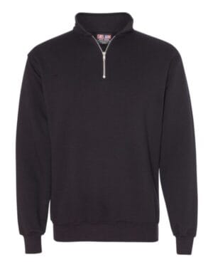 BLACK Bayside 920 usa-made quarter-zip pullover sweatshirt