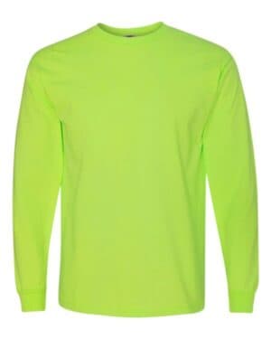 LIME GREEN Bayside 5060 usa-made long sleeve t-shirt