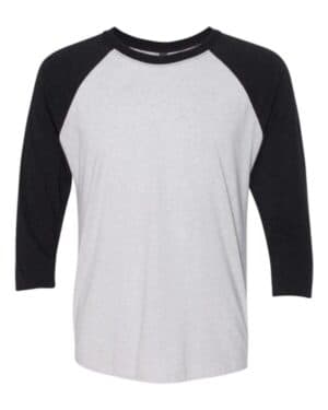 VINTAGE BLACK SLEEVES/ HEATHER WHITE BODY Next level 6051 triblend three-quarter raglan t-shirt