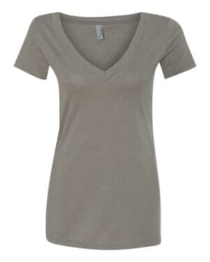 WARM GREY Next level 6640 womens cvc deep v-neck t-shirt
