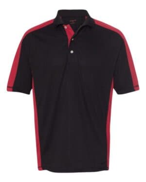 BLACK/ RED Sierra pacific 0465 colorblocked moisture free mesh polo