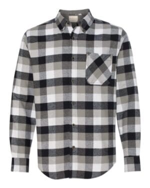 WHITE/ BLACK Weatherproof 164761 vintage brushed flannel long sleeve shirt