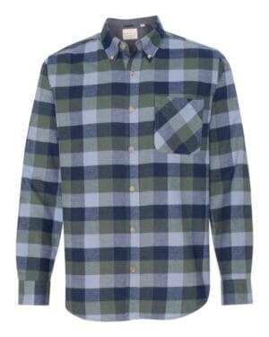 NAVY/ GREEN Weatherproof 164761 vintage brushed flannel long sleeve shirt