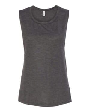 DARK GREY HEATHER Bella canvas 8803 women's flowy scoop muscle tank