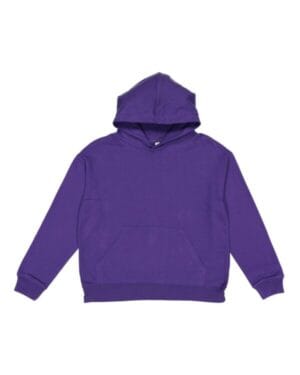 PURPLE Lat 2296 youth pullover hooded sweatshirt