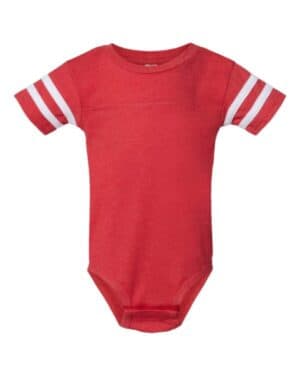 VINTAGE RED/ WHITE Rabbit skins 4437 infant football fine jersey bodysuit