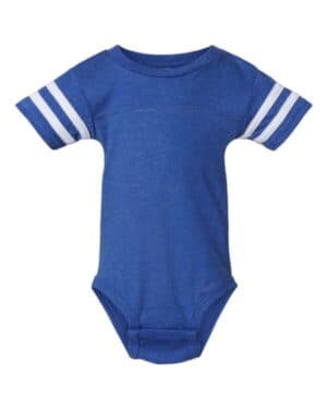 VINTAGE ROYAL/ WHITE Rabbit skins 4437 infant football fine jersey bodysuit