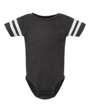 VINTAGE SMOKE/ WHITE Rabbit skins 4437 infant football fine jersey bodysuit