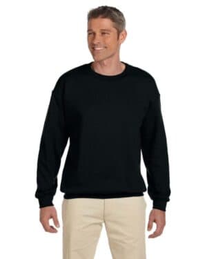 BLACK Jerzees 4662 adult super sweats nublend fleece crew