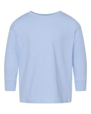 LIGHT BLUE Rabbit skins 3302 toddler fine jersey long sleeve tee