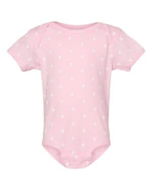 BALLERINA/ WHITE DOT Rabbit skins 4400 infant baby rib bodysuit