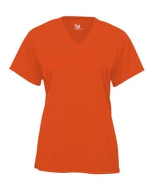 BURNT ORANGE Badger 4162 womens b-core v-neck t-shirt