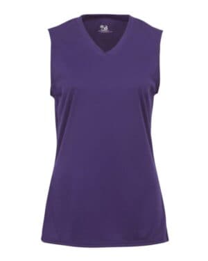 PURPLE Badger 4163 women's b-core sleeveless t-shirt