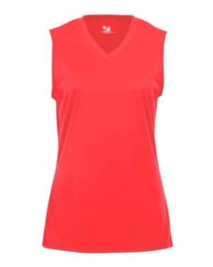 HOT CORAL Badger 4163 women's b-core sleeveless t-shirt