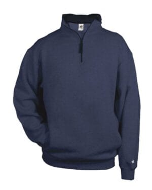 NAVY Badger 1286 quarter-zip fleece pullover