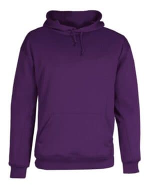 PURPLE Badger 1454 performance fleece hooded sweatshirt