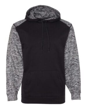BLACK/ BLACK BLEND Badger 1462 sport blend performance hooded sweatshirt