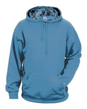 COLUMBIA BLUE/ COLUMBIA BLUE 1464 digital camo colorblock performance fleece hooded sweatshirt