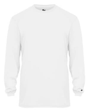 WHITE Badger 2104 youth b-core long sleeve t-shirt