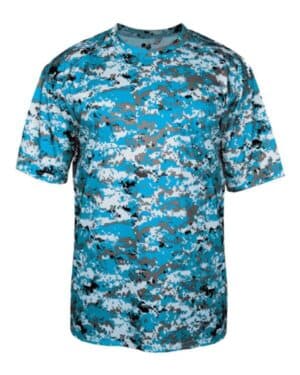 ELECTRIC BLUE DIGITAL Badger 4180 digital camo t-shirt