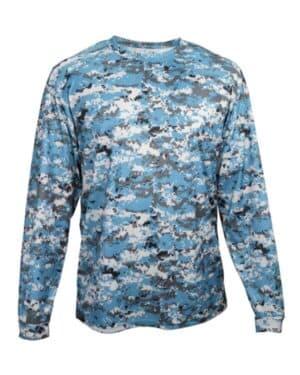 COLUMBIA BLUE DIGITAL Badger 4184 digital camo long sleeve t-shirt