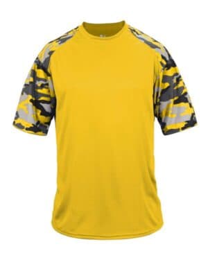 GOLD/ GOLD CAMO Badger 2141 youth camo sport t-shirt