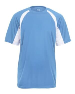 COLUMBIA BLUE/ WHITE Badger 2144 youth b-core hook t-shirt