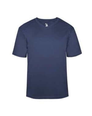 NAVY Badger 2162 youth b-core v-neck t-shirt