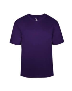 PURPLE Badger 2162 youth b-core v-neck t-shirt