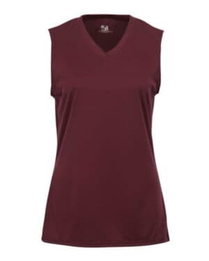 MAROON Badger 2163 girls' b-core sleeveless t-shirt