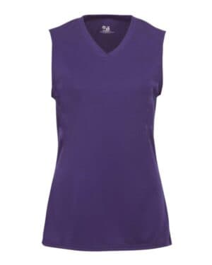 PURPLE Badger 2163 girls' b-core sleeveless t-shirt