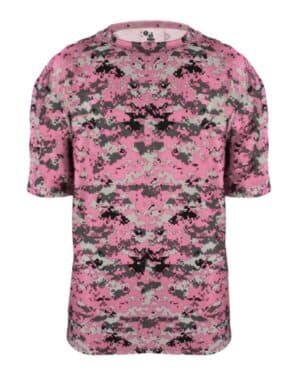 PINK DIGITAL Badger 2180 youth digital camo t-shirt