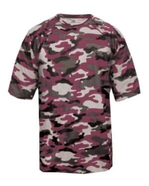 MAROON Badger 2181 youth camo t-shirt