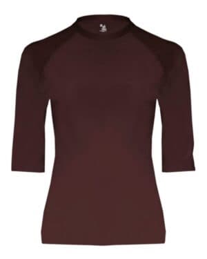 MAROON Badger 4627 pro-compression half-sleeve t-shirt