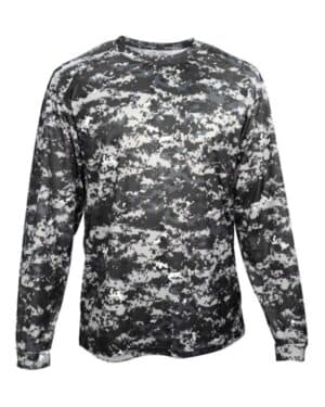 BLACK DIGITAL Badger 2184 youth digital camo long sleeve t-shirt