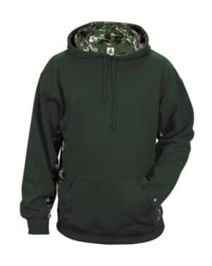 2464 youth digital camo colorblock performance fleece hooded sweatshirt