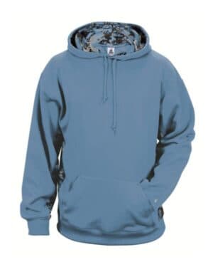 COLUMBIA BLUE/ COLUMBIA BLUE 2464 youth digital camo colorblock performance fleece hooded sweatshirt