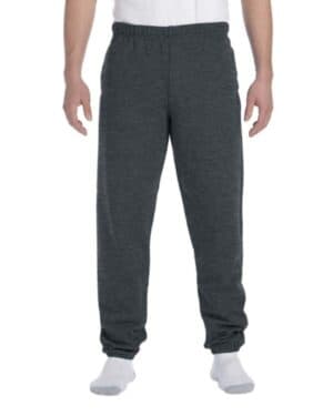 BLACK HEATHER 4850P adult super sweats nublend fleece pocketed sweatpant