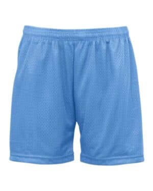 COLUMBIA BLUE Badger 7216 women's pro mesh 5 shorts with solid liner