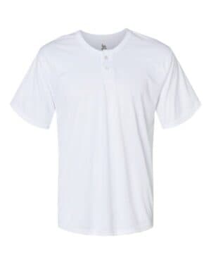WHITE Alleson athletic 7930 b-core placket jersey